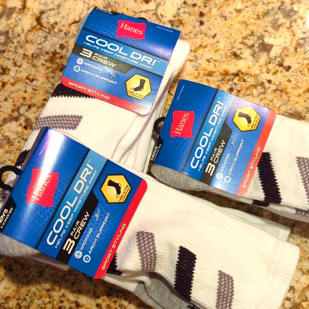 3pks Hanes Men's Socks